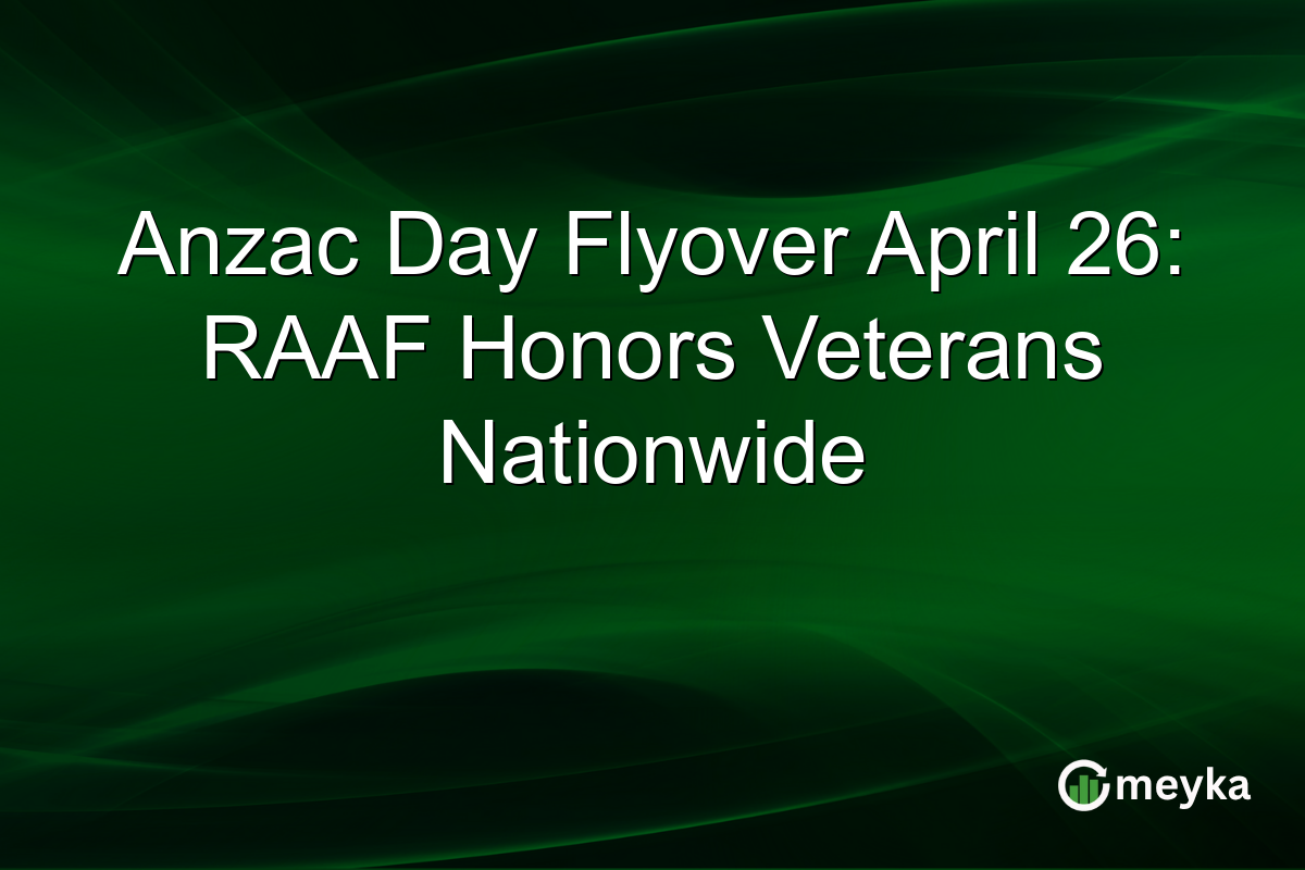 Anzac Day Flyover April 26: RAAF Honors Veterans Nationwide