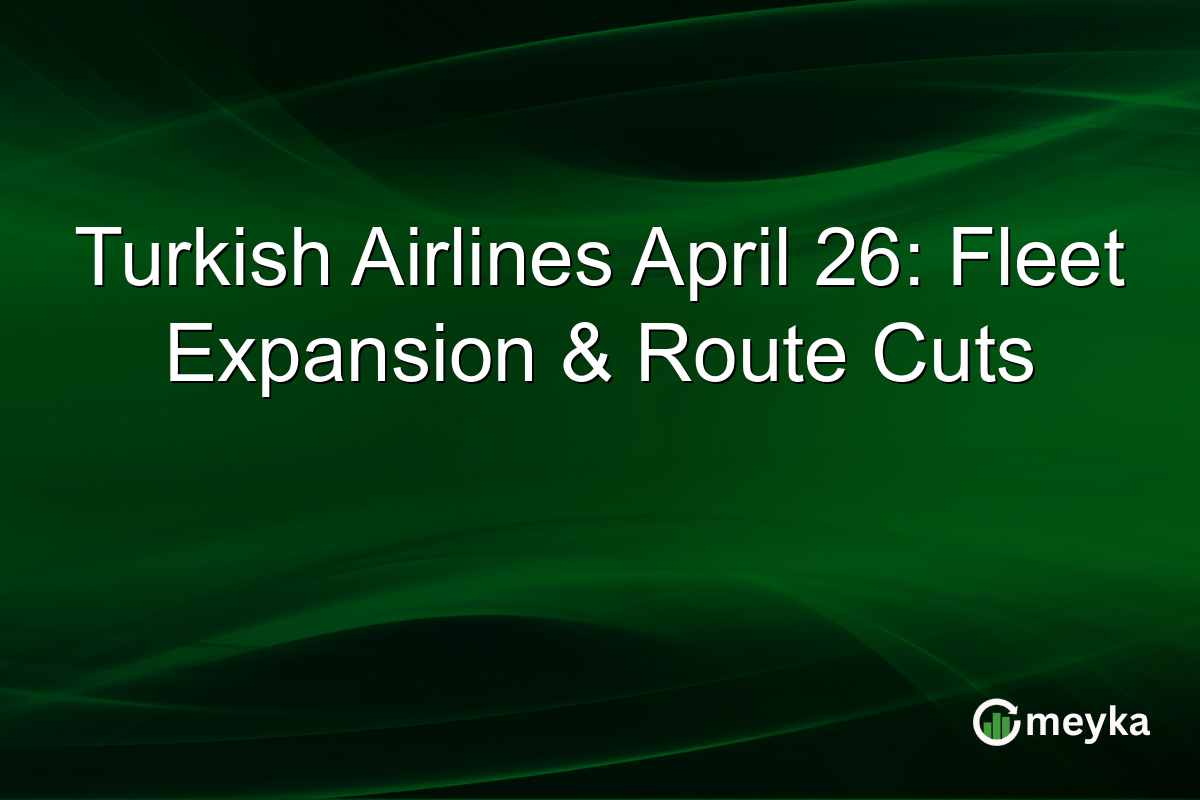 Turkish Airlines April 26: Fleet Expansion & Route Cuts