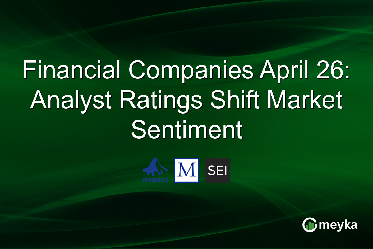 Financial Companies April 26: Analyst Ratings Shift Market Sentiment