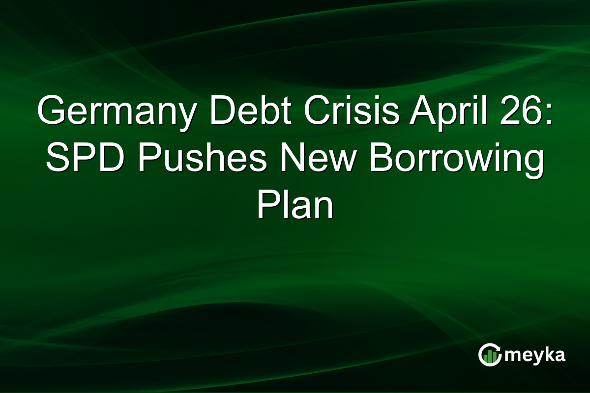 Germany Debt Crisis April 26: SPD Pushes New Borrowing Plan