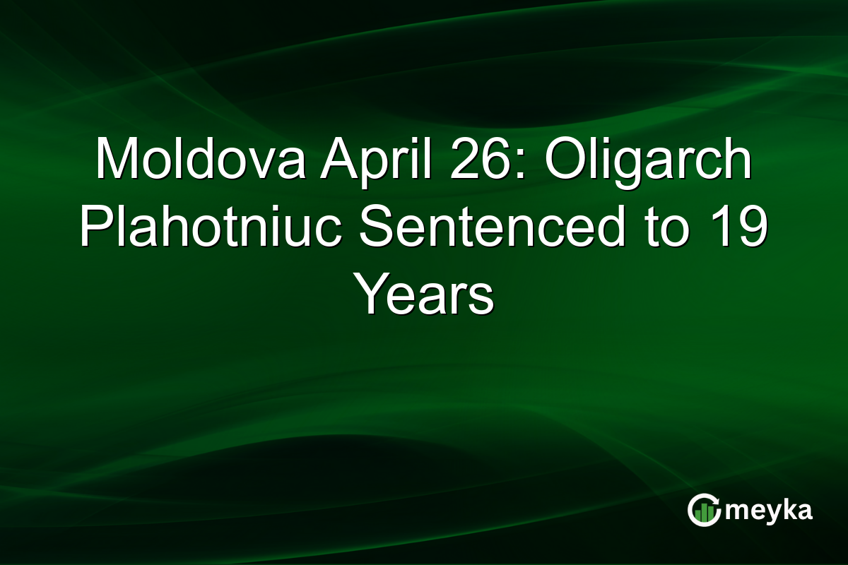 Moldova April 26: Oligarch Plahotniuc Sentenced to 19 Years