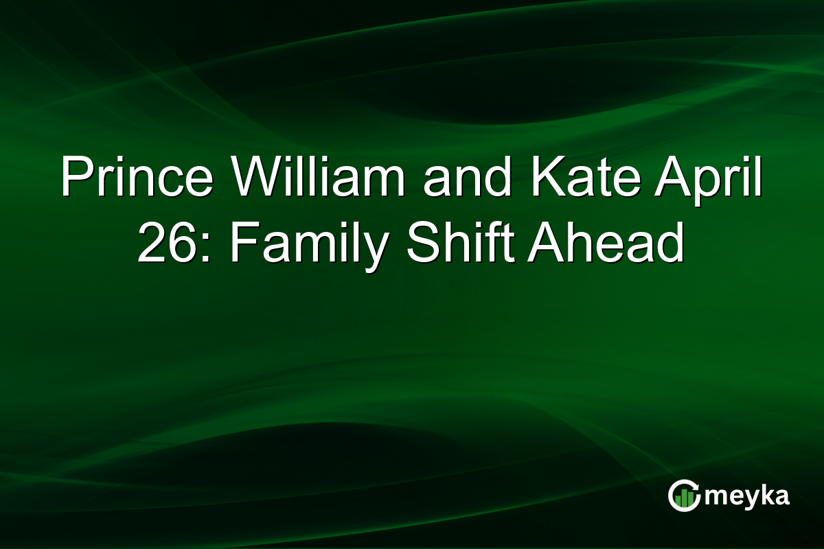 Prince William and Kate April 26: Family Shift Ahead