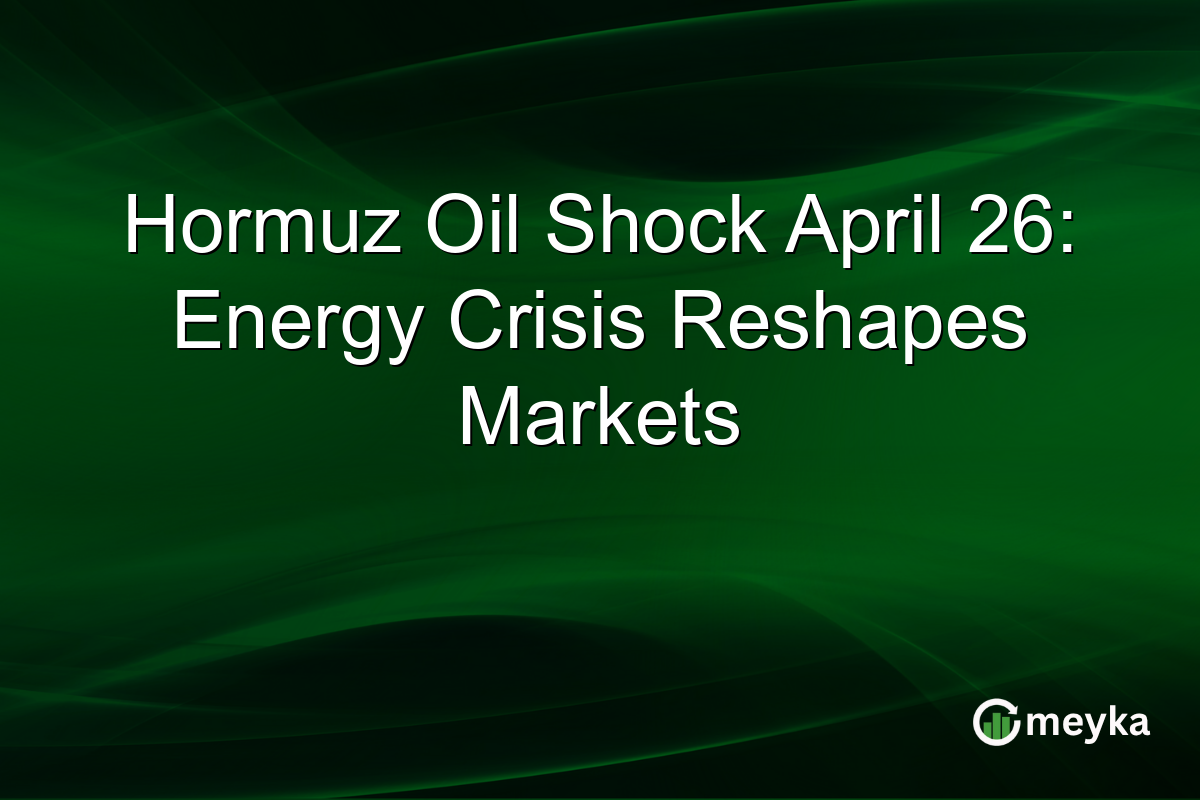 Hormuz Oil Shock April 26: Energy Crisis Reshapes Markets