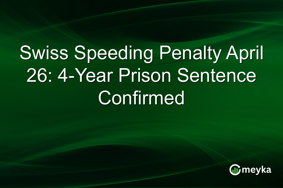 Swiss Speeding Penalty April 26: 4-Year Prison Sentence Confirmed