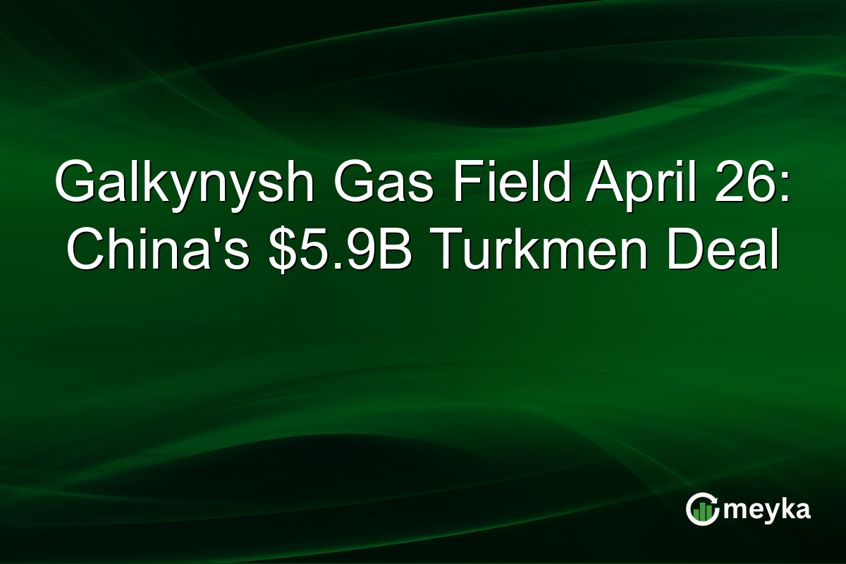 Galkynysh Gas Field April 26: China’s $5.9B Turkmen Deal
