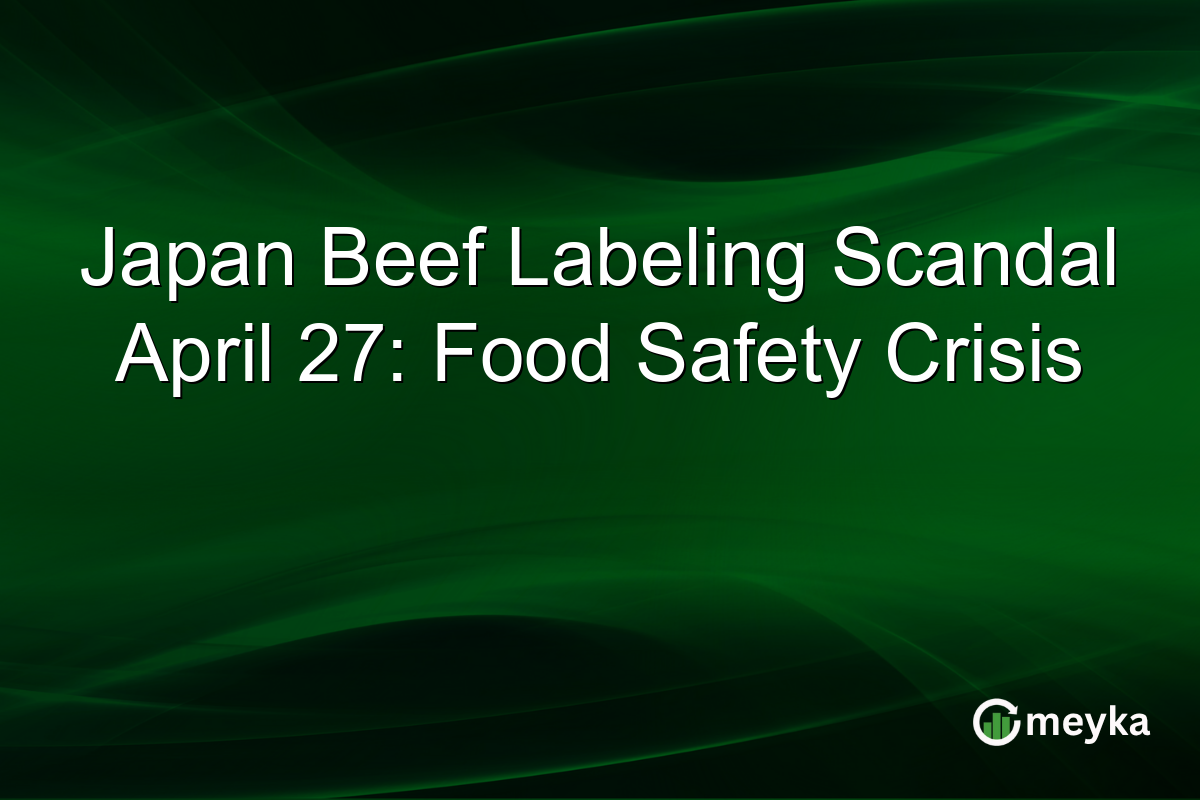 Japan Beef Labeling Scandal April 27: Food Safety Crisis