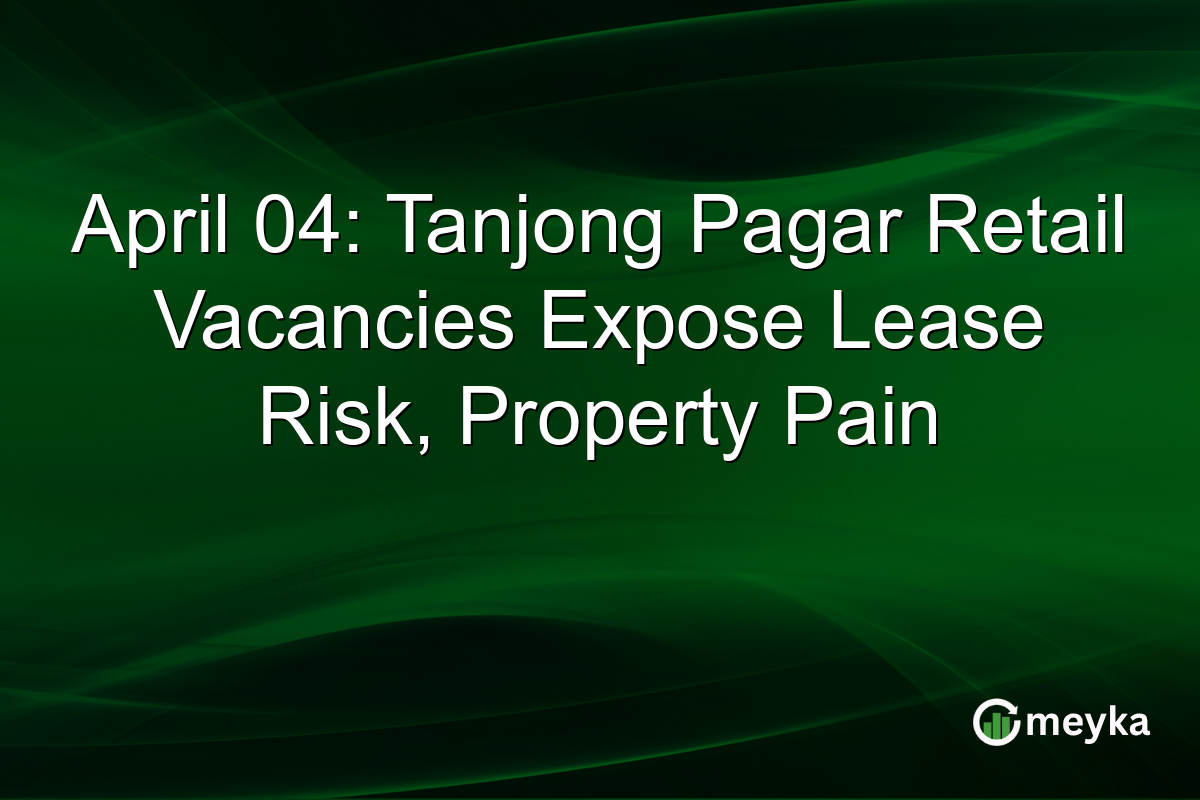 April 04: Tanjong Pagar Retail Vacancies Expose Lease Risk, Property Pain
