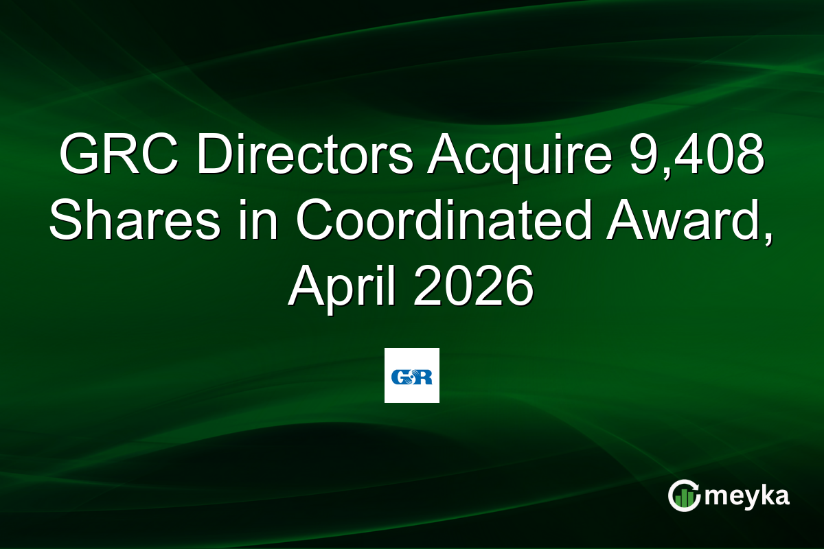 GRC Directors Acquire 9,408 Shares in Coordinated Award, April 2026