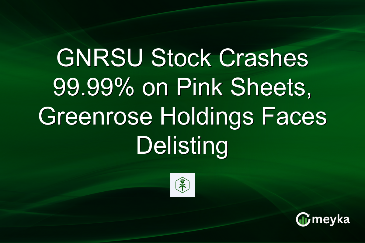 GNRSU Stock Crashes 99.99% on Pink Sheets, Greenrose Holdings Faces Delisting