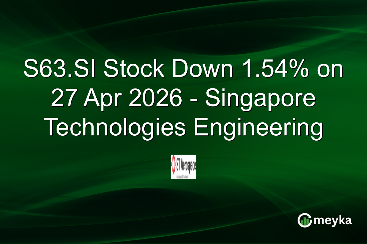 S63.SI Stock Down 1.54% on 27 Apr 2026 – Singapore Technologies Engineering