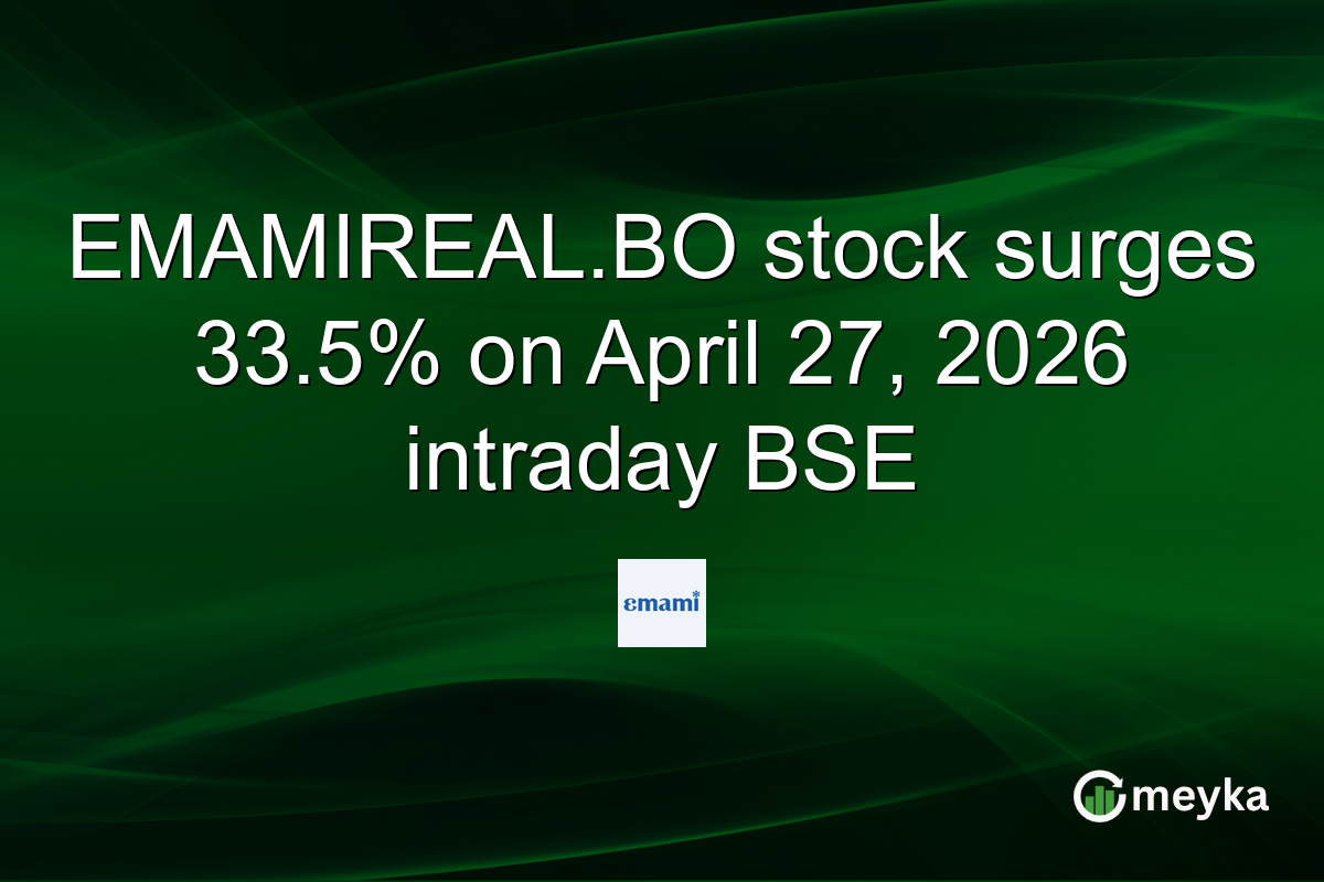 EMAMIREAL.BO stock surges 33.5% on April 27, 2026 intraday BSE