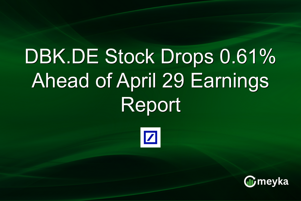 DBK.DE Stock Drops 0.61% Ahead of April 29 Earnings Report
