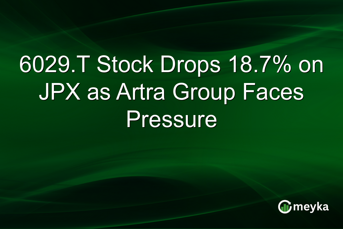 6029.T Stock Drops 18.7% on JPX as Artra Group Faces Pressure