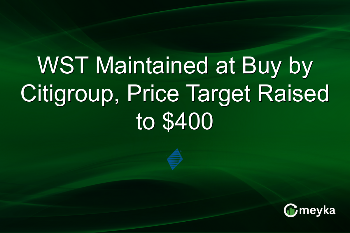 WST Maintained at Buy by Citigroup, Price Target Raised to $400