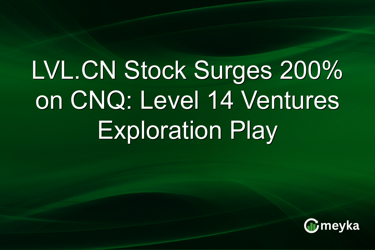 LVL.CN Stock Surges 200% on CNQ: Level 14 Ventures Exploration Play