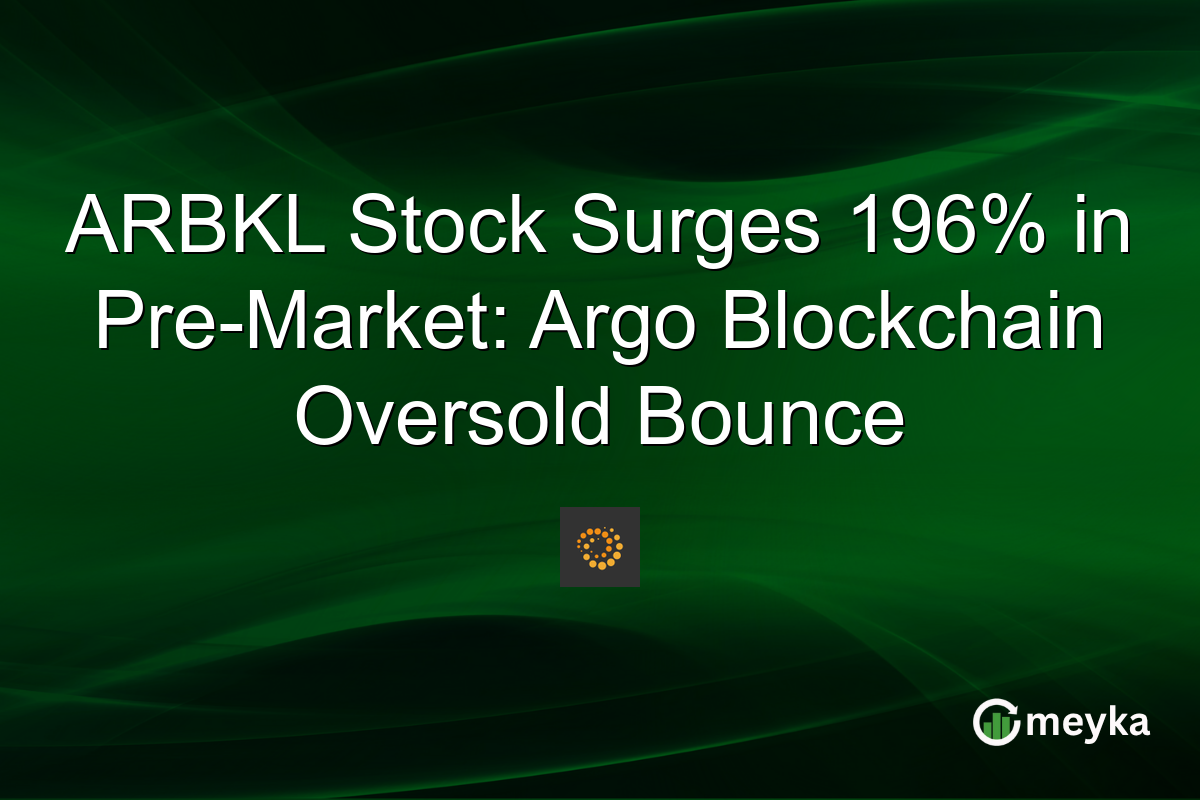 ARBKL Stock Surges 196% in Pre-Market: Argo Blockchain Oversold Bounce