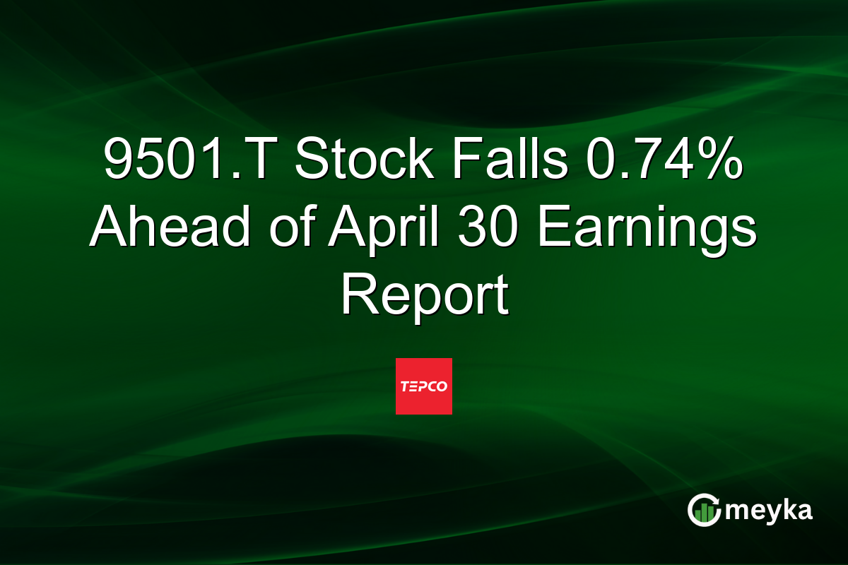 9501.T Stock Falls 0.74% Ahead of April 30 Earnings Report