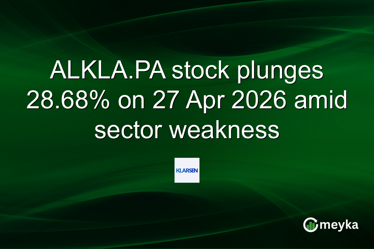 ALKLA.PA stock plunges 28.68% on 27 Apr 2026 amid sector weakness