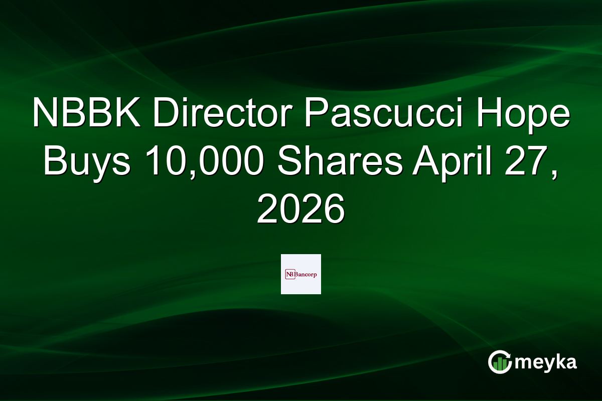 NBBK Director Pascucci Hope Buys 10,000 Shares April 27, 2026