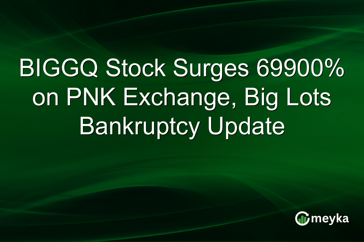 BIGGQ Stock Surges 69900% on PNK Exchange, Big Lots Bankruptcy Update