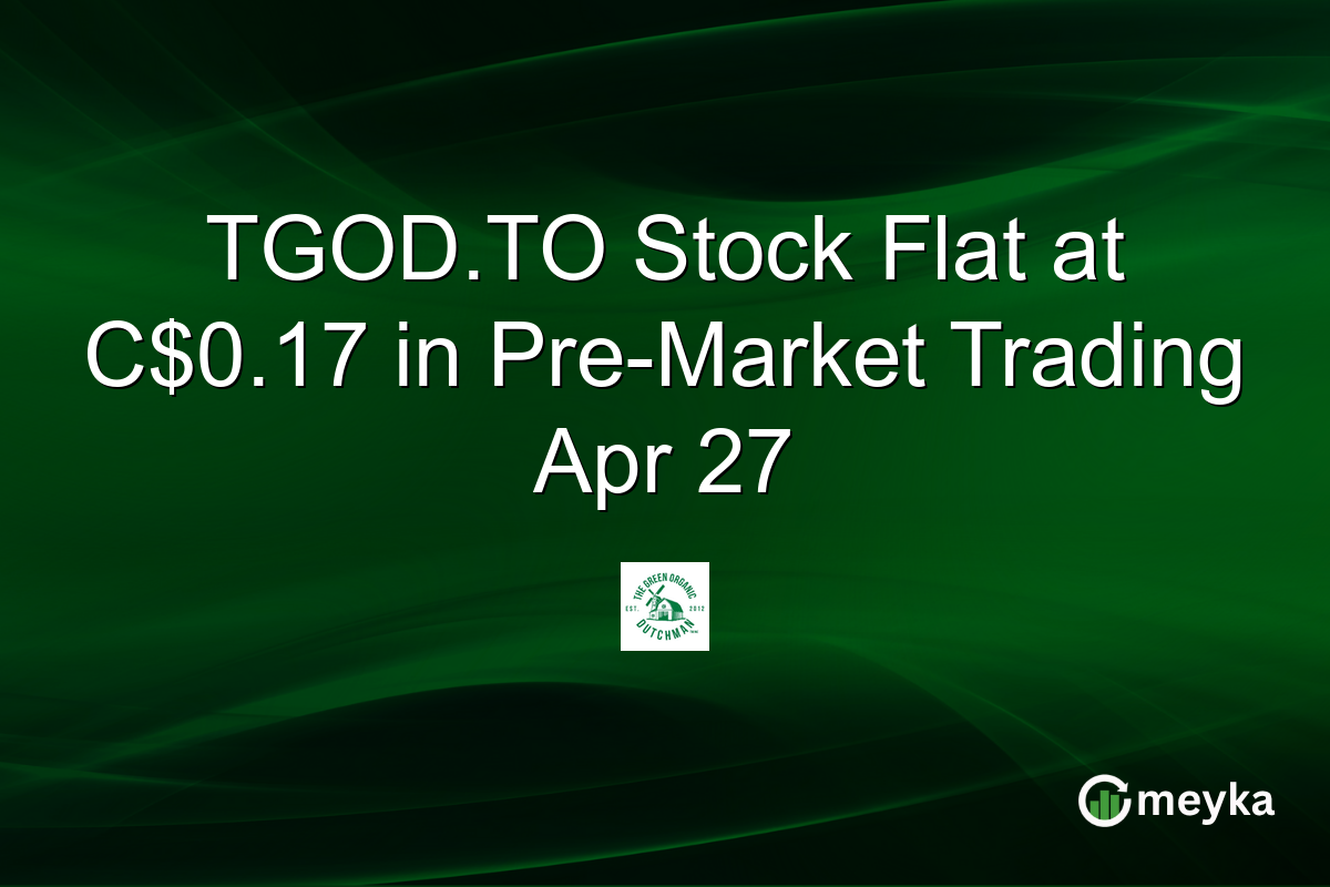 TGOD.TO Stock Flat at C$0.17 in Pre-Market Trading Apr 27