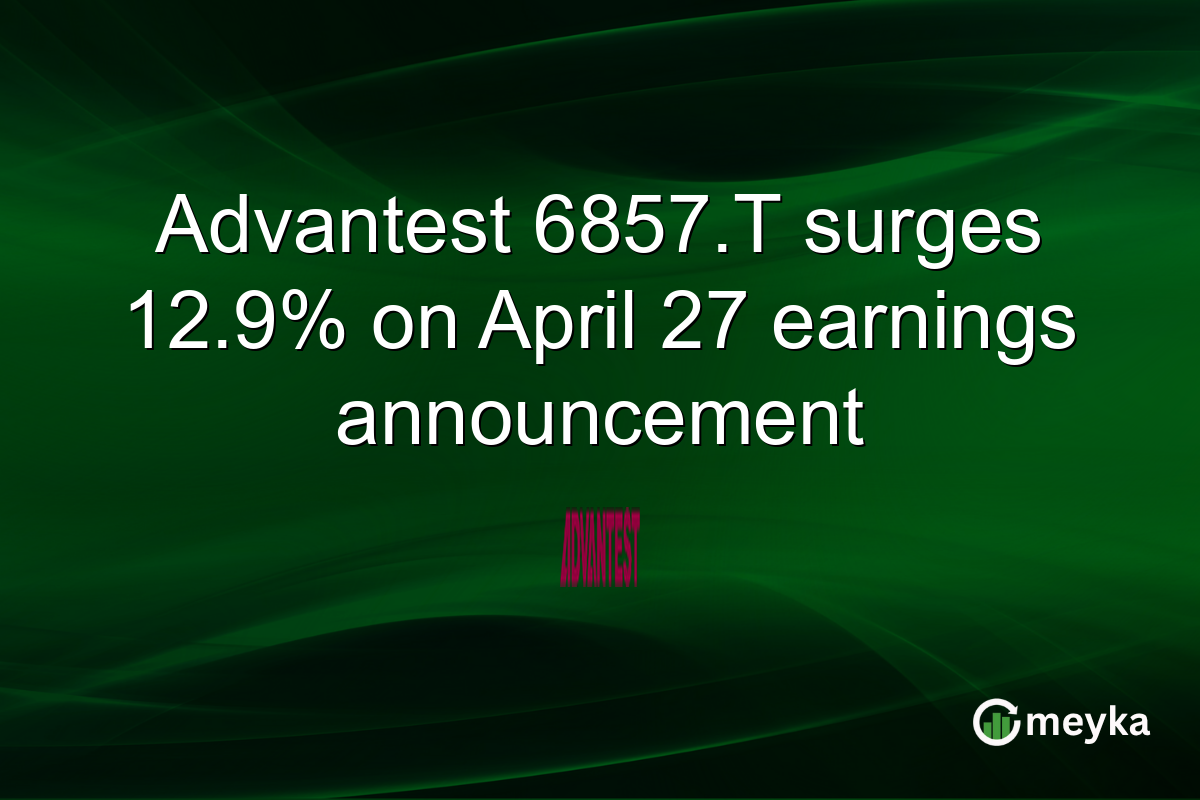 Advantest 6857.T surges 12.9% on April 27 earnings announcement