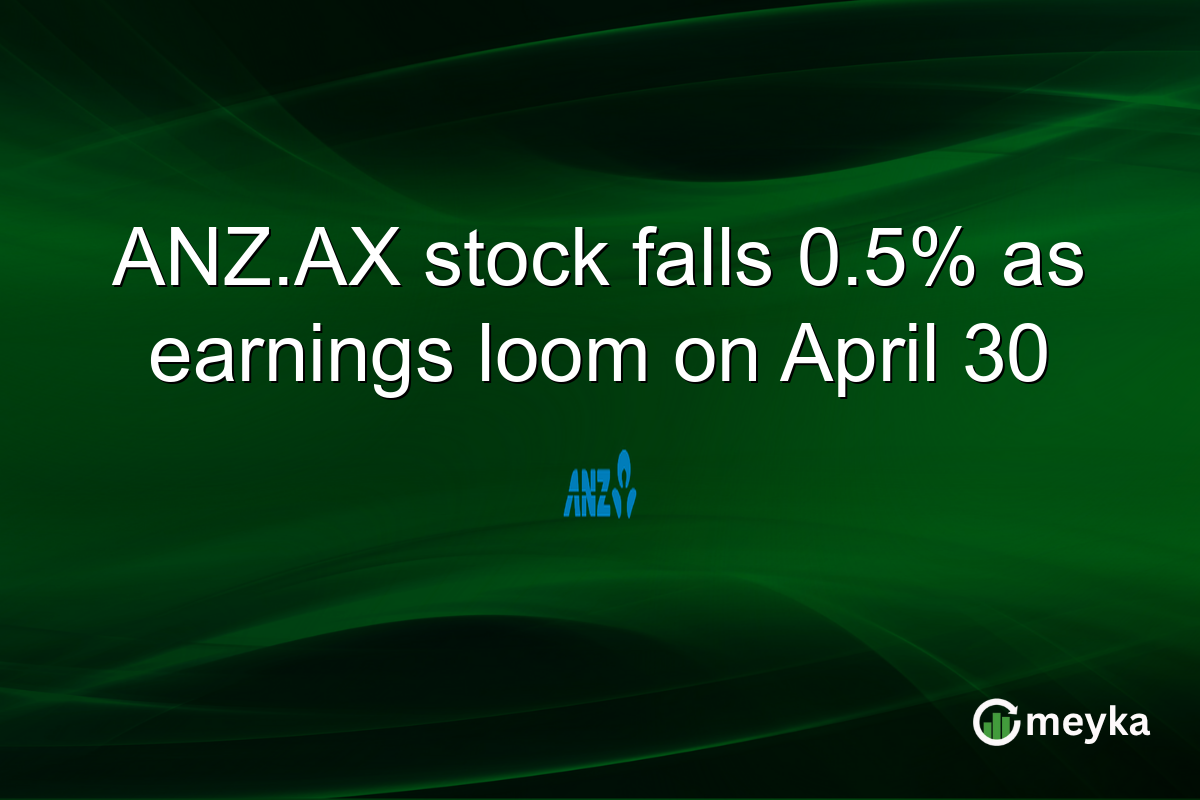 ANZ.AX stock falls 0.5% as earnings loom on April 30
