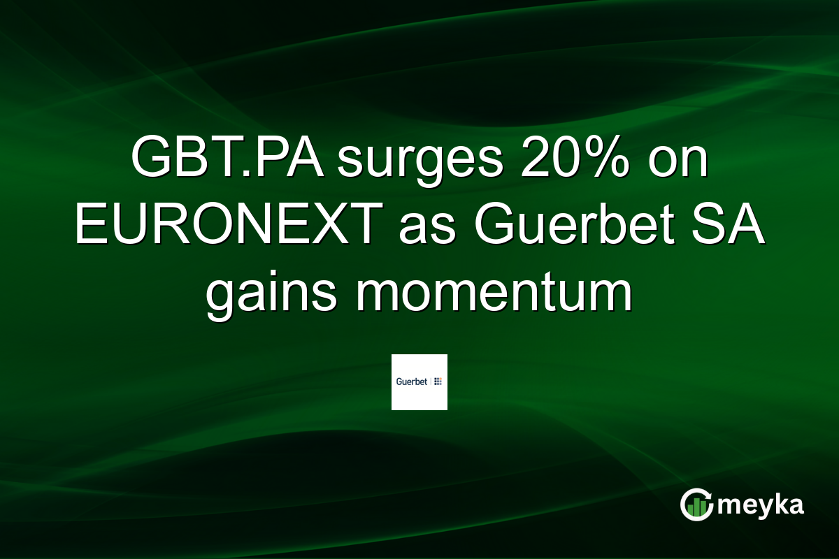 GBT.PA surges 20% on EURONEXT as Guerbet SA gains momentum