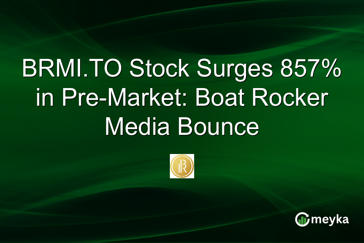 BRMI.TO Stock Surges 857% in Pre-Market: Boat Rocker Media Bounce
