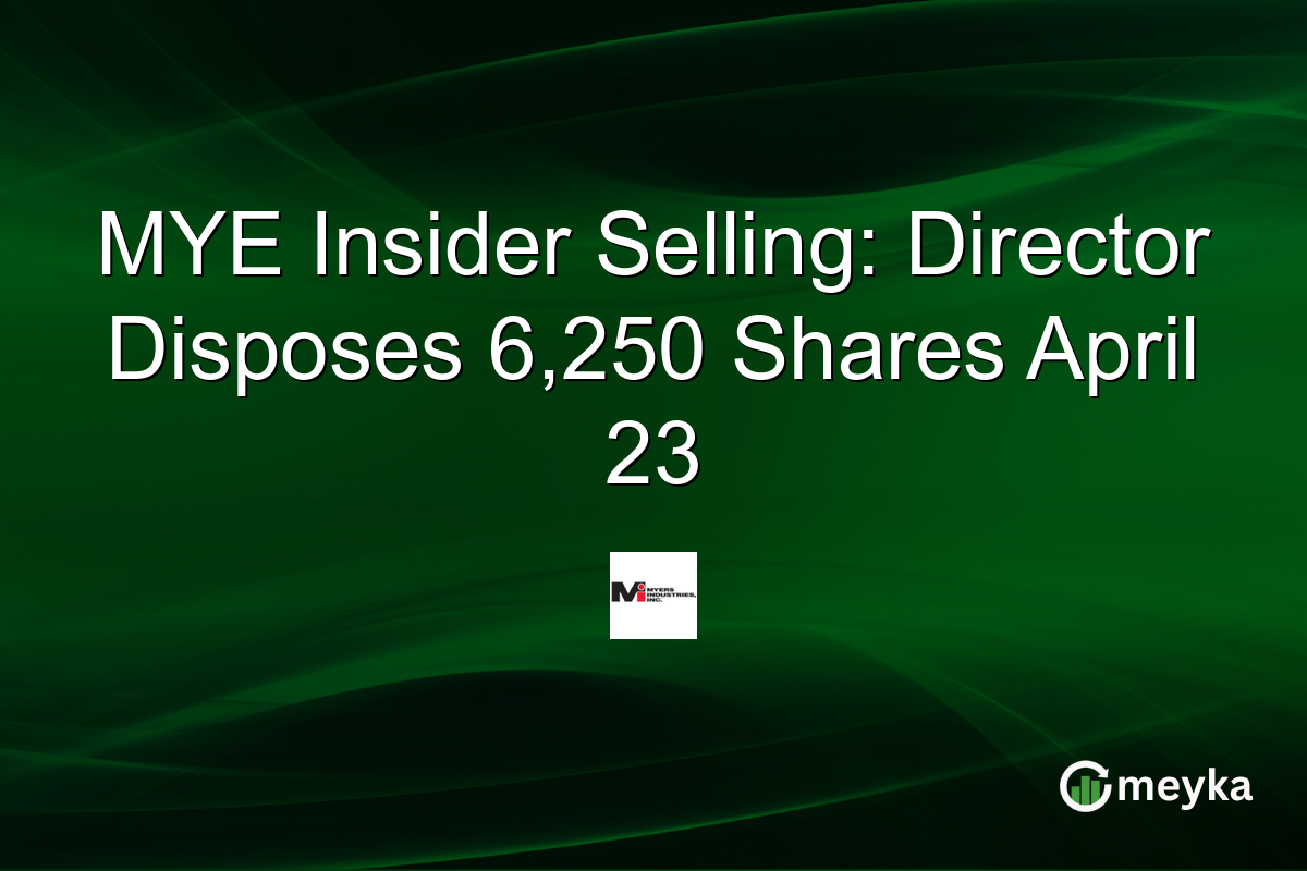 MYE Insider Selling: Director Disposes 6,250 Shares April 23