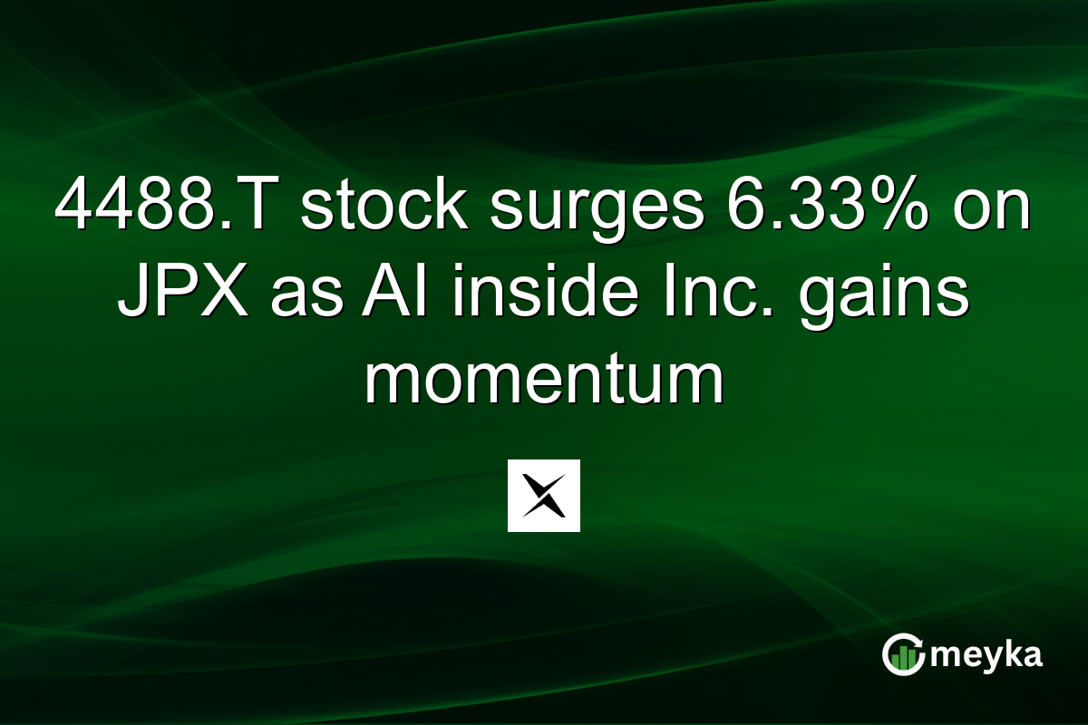 4488.T stock surges 6.33% on JPX as AI inside Inc. gains momentum