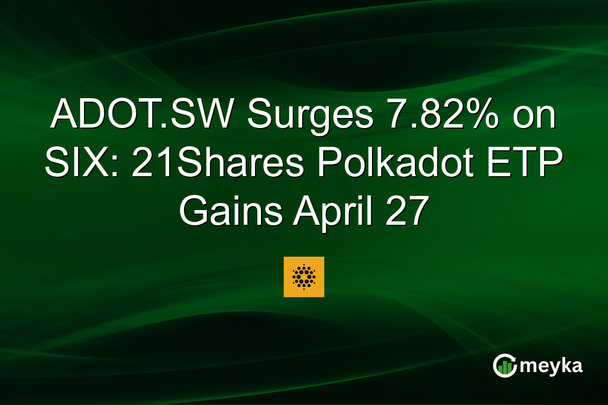 ADOT.SW Surges 7.82% on SIX: 21Shares Polkadot ETP Gains April 27
