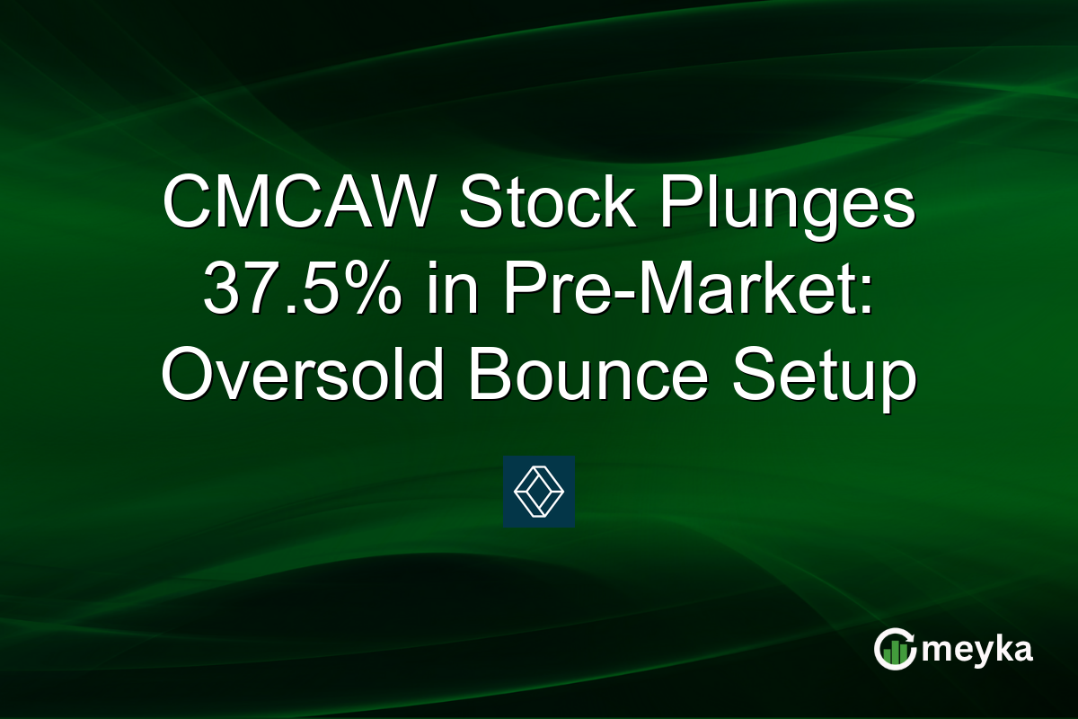 CMCAW Stock Plunges 37.5% in Pre-Market: Oversold Bounce Setup