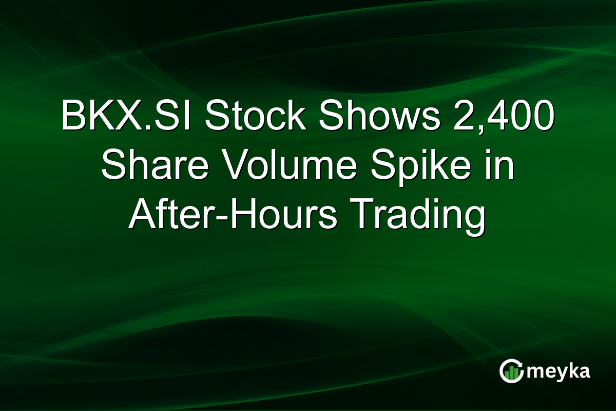BKX.SI Stock Shows 2,400 Share Volume Spike in After-Hours Trading