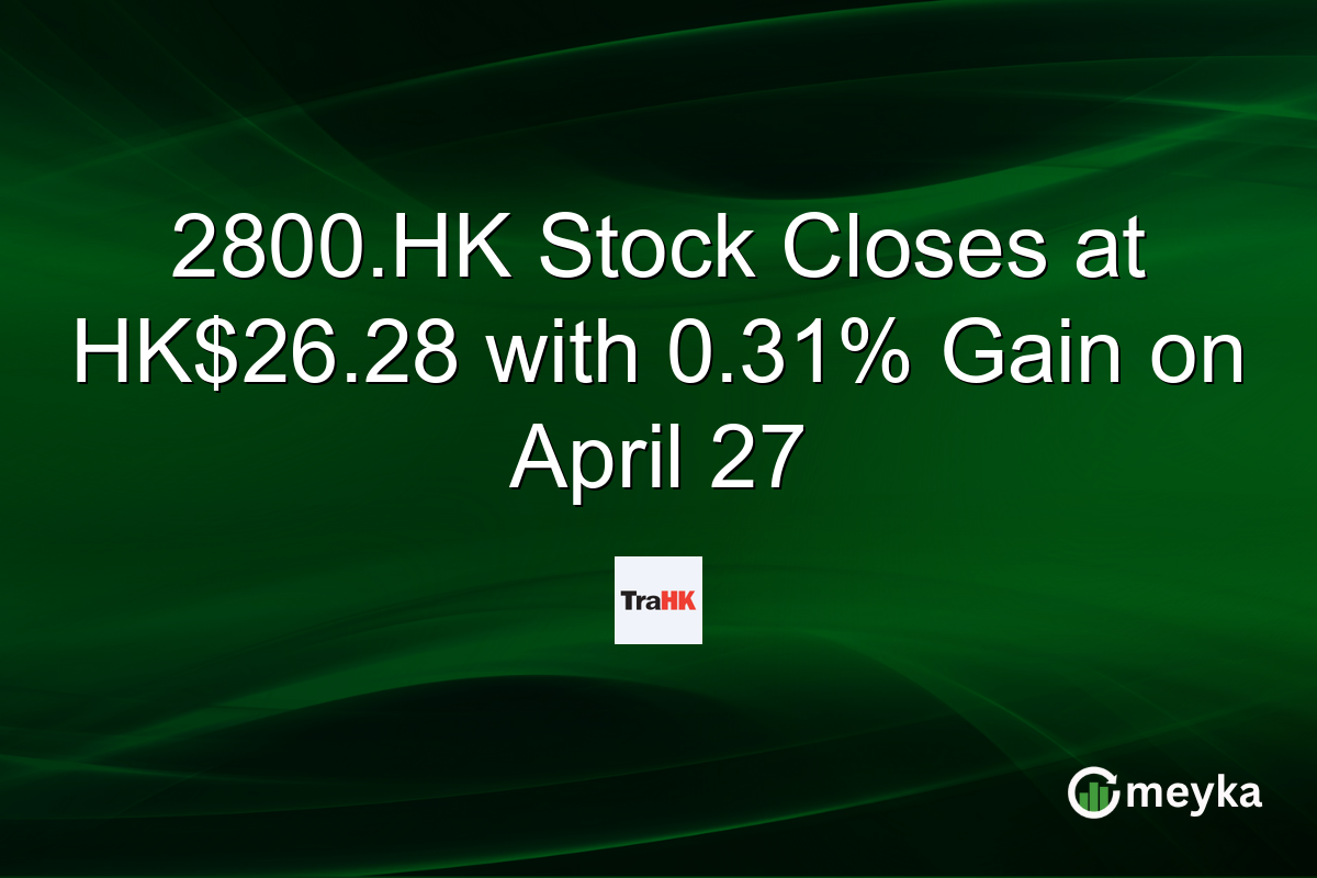2800.HK Stock Closes at HK$26.28 with 0.31% Gain on April 27