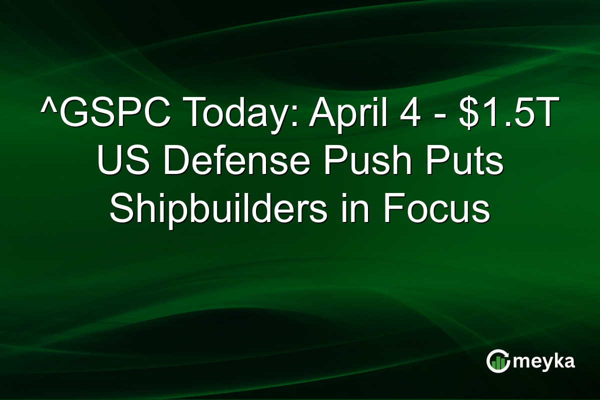 ^GSPC Today: April 4 – $1.5T US Defense Push Puts Shipbuilders in Focus