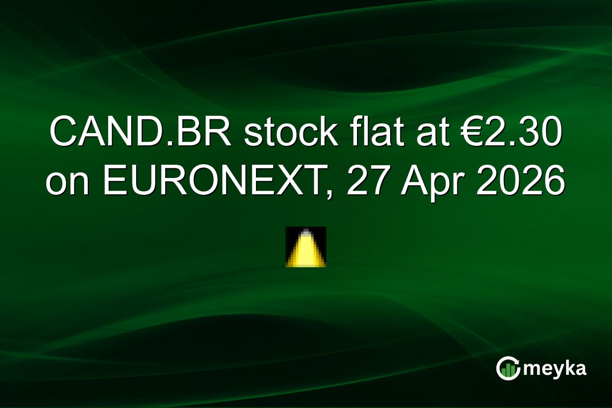 CAND.BR stock flat at €2.30 on EURONEXT, 27 Apr 2026