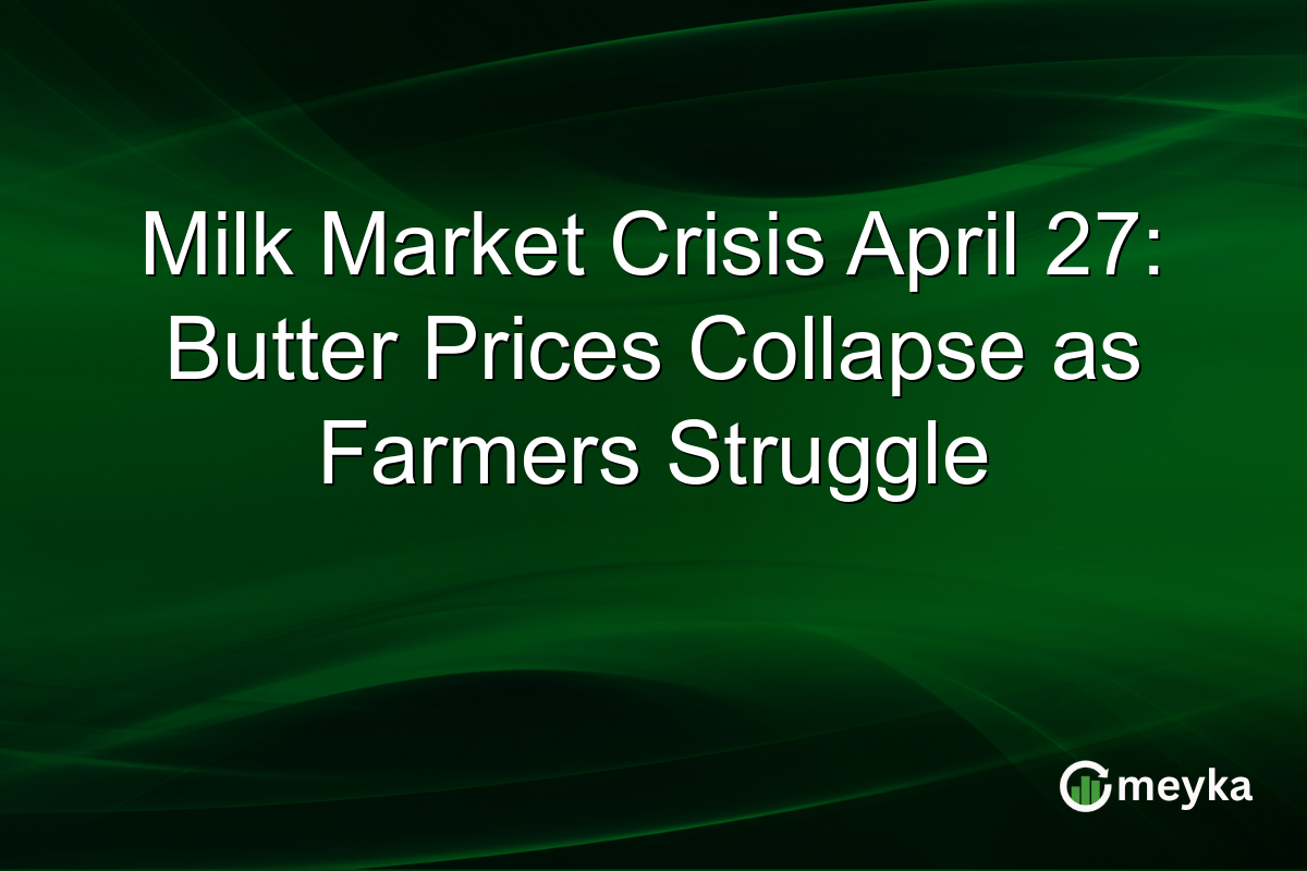 Milk Market Crisis April 27: Butter Prices Collapse as Farmers Struggle