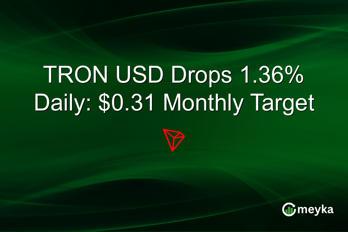 TRON USD Drops 1.36% Daily: $0.31 Monthly Target