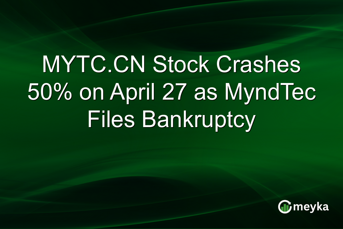 MYTC.CN Stock Crashes 50% on April 27 as MyndTec Files Bankruptcy