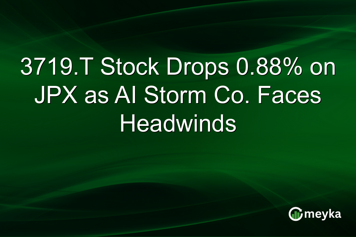 3719.T Stock Drops 0.88% on JPX as AI Storm Co. Faces Headwinds
