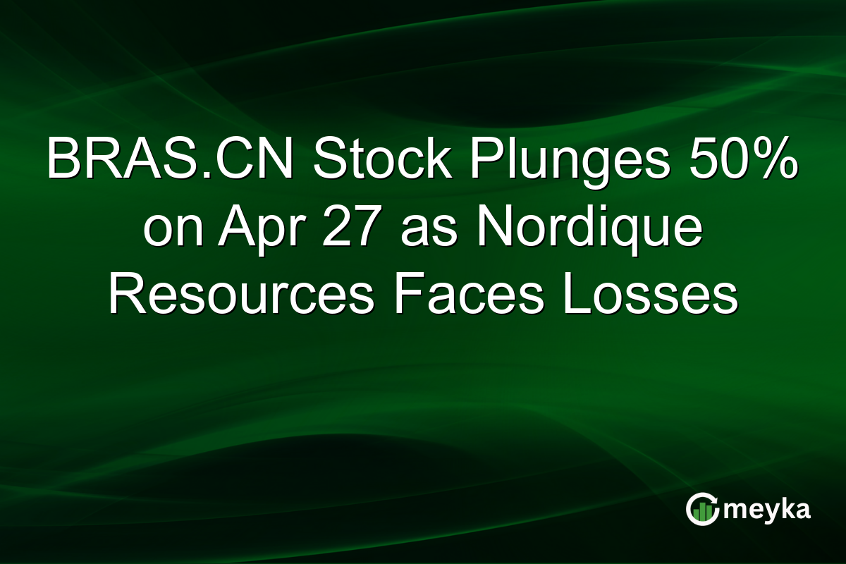 BRAS.CN Stock Plunges 50% on Apr 27 as Nordique Resources Faces Losses