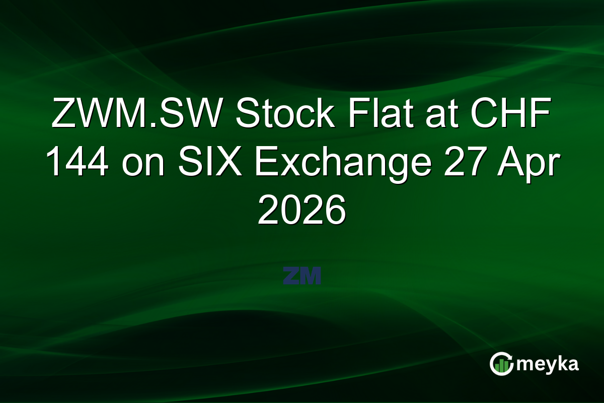 ZWM.SW Stock Flat at CHF 144 on SIX Exchange 27 Apr 2026