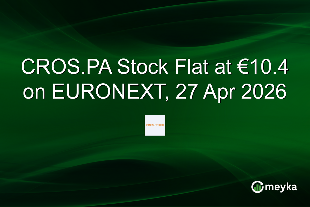 CROS.PA Stock Flat at €10.4 on EURONEXT, 27 Apr 2026