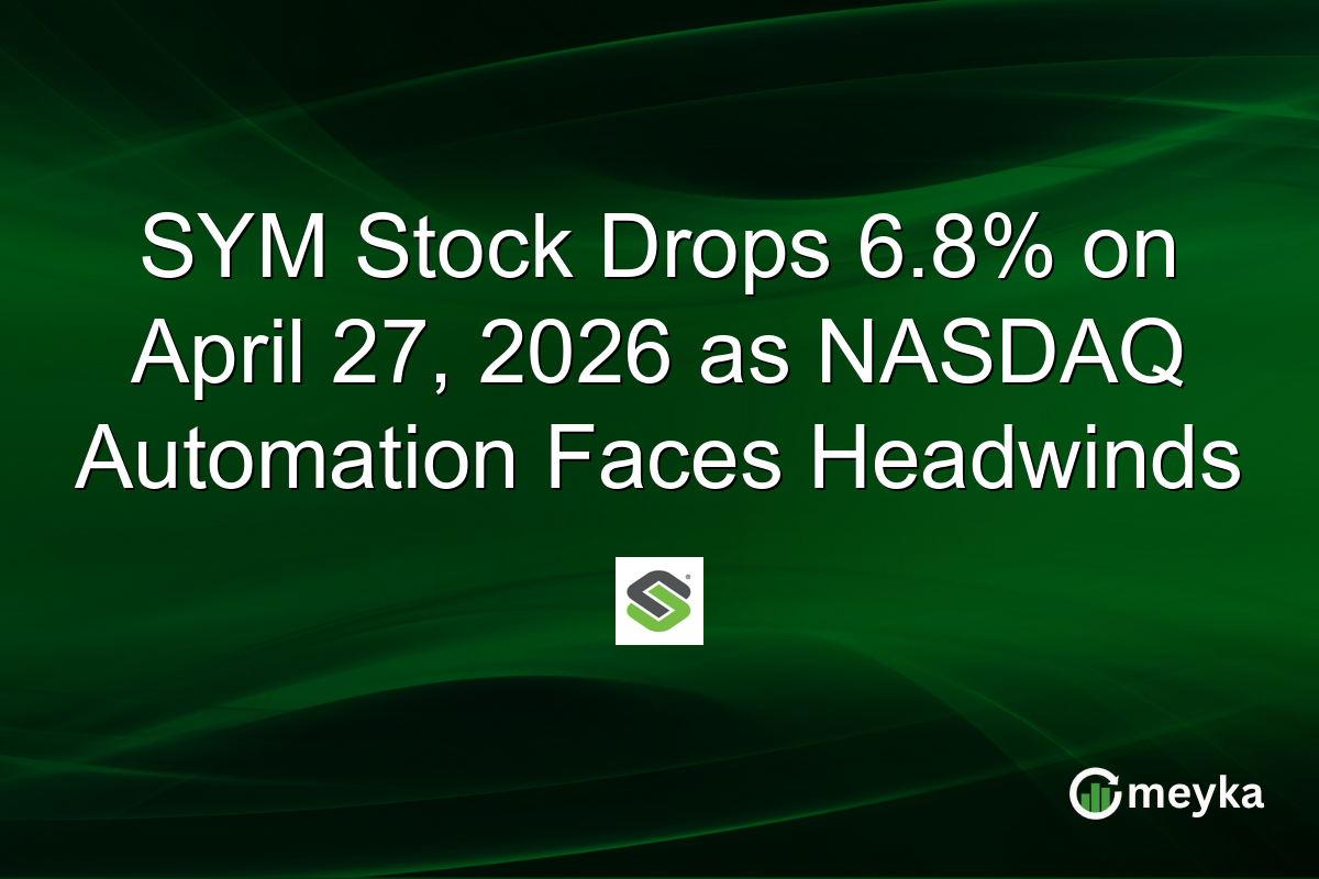 SYM Stock Drops 6.8% on April 27, 2026 as NASDAQ Automation Faces Headwinds