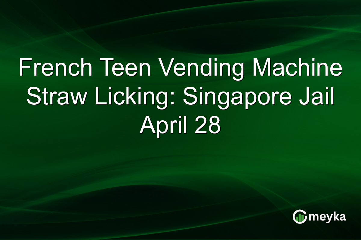French Teen Vending Machine Straw Licking: Singapore Jail April 28