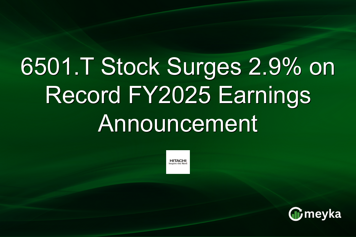 6501.T Stock Surges 2.9% on Record FY2025 Earnings Announcement