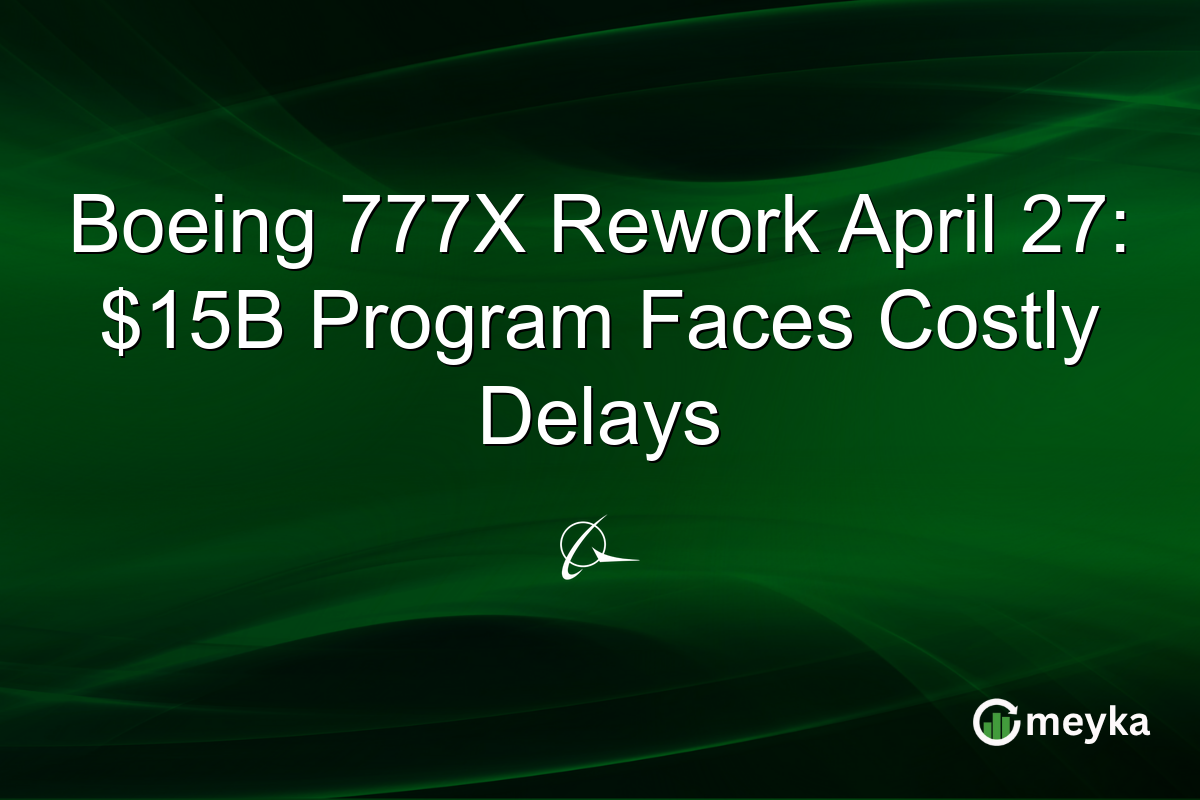 Boeing 777X Rework April 27: $15B Program Faces Costly Delays