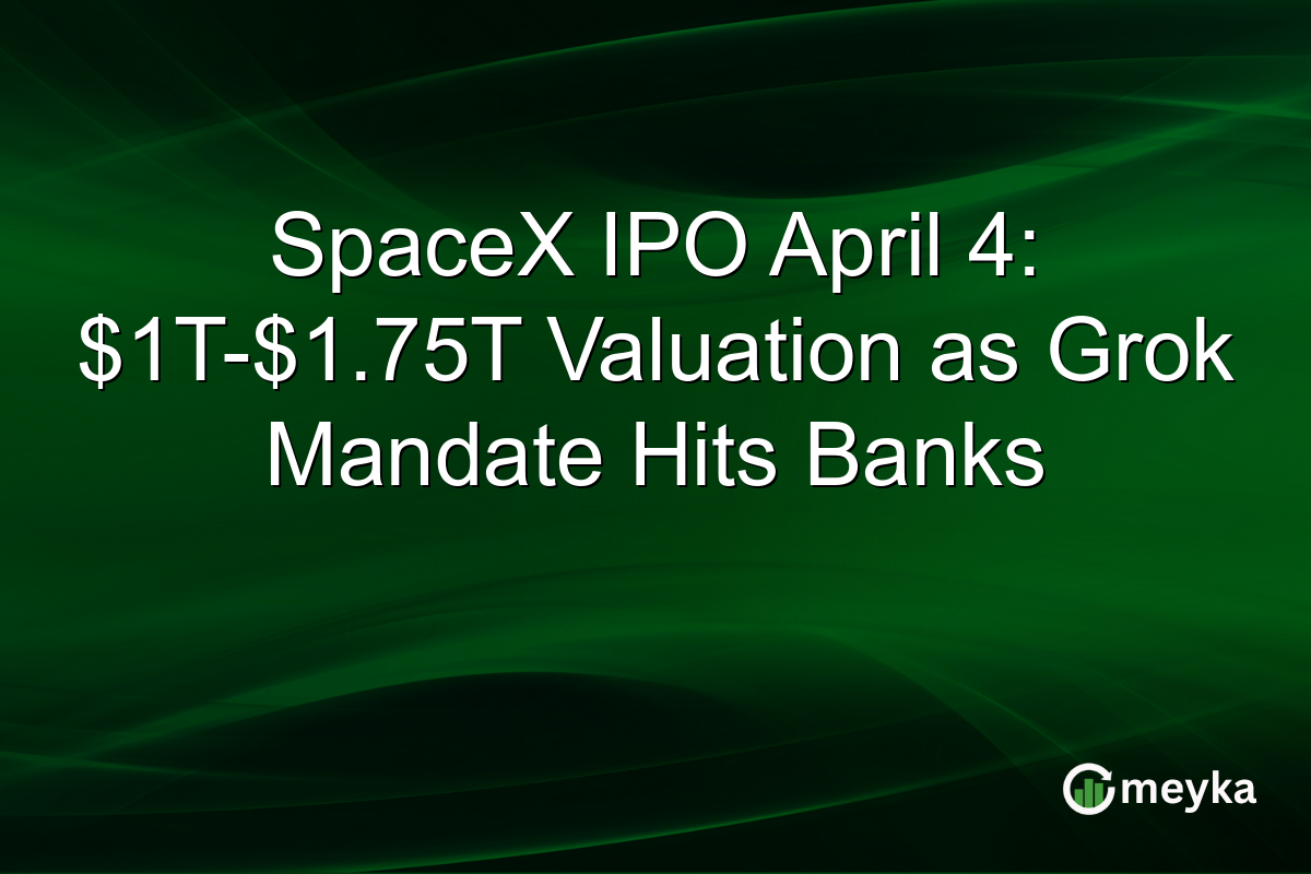 SpaceX IPO April 4: $1T-$1.75T Valuation as Grok Mandate Hits Banks