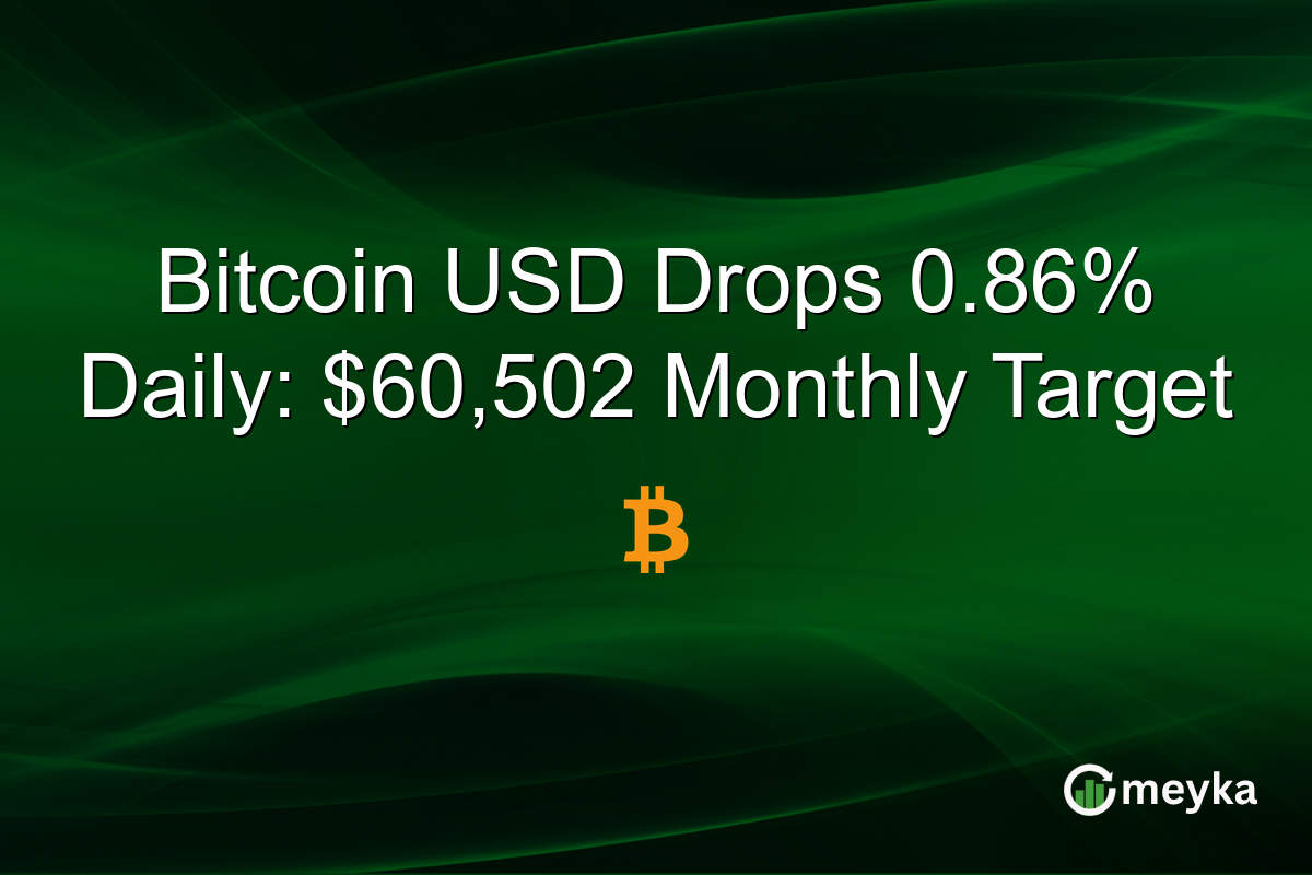 Bitcoin USD Drops 0.86% Daily: $60,502 Monthly Target